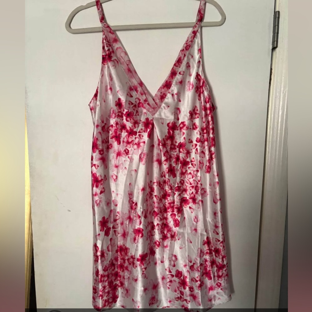 Vibrant Pink Floral Slip Dress